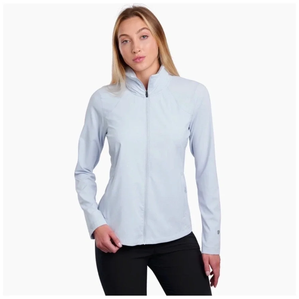 KUHL Bandita Full Zip Pullover Jacket Outer Layer Small Light Blue Gorpcore Hike
